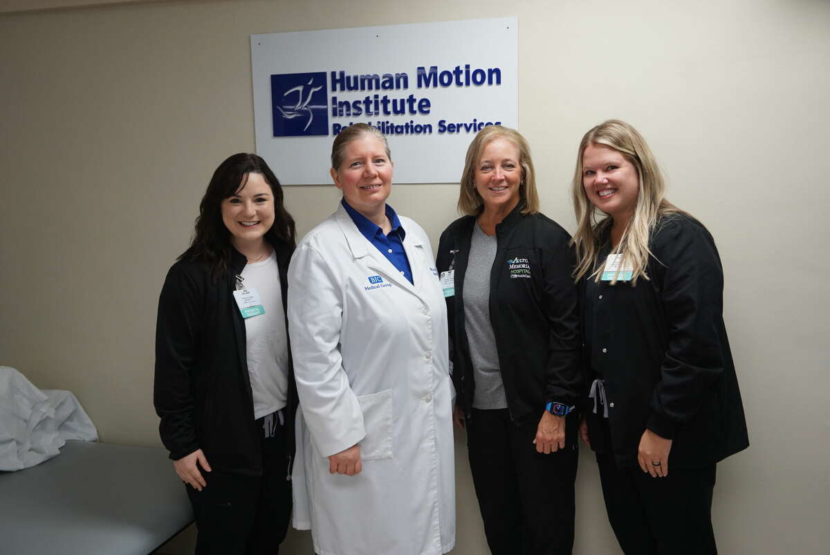 Dr. Mary Schinkel, DO, (second from left), along with Human Motion Institute therapists Juliann Marth, Judi O’Hearn and Taylor Cobbel.