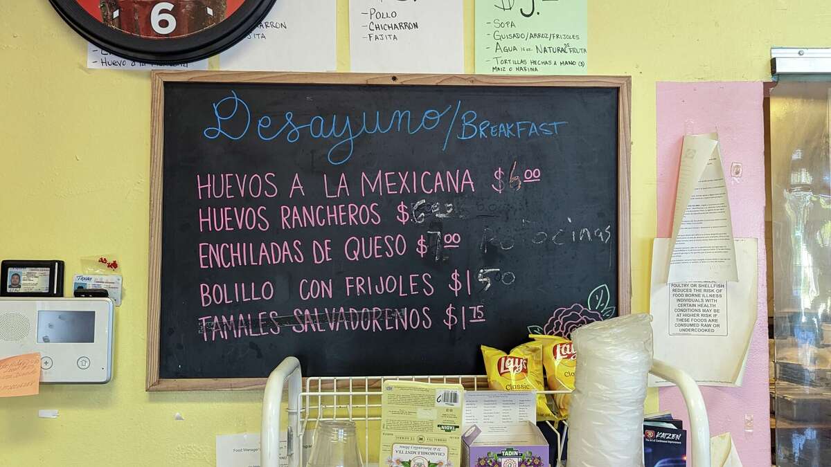 Menu at La Imperial Bakery in Houston's East End