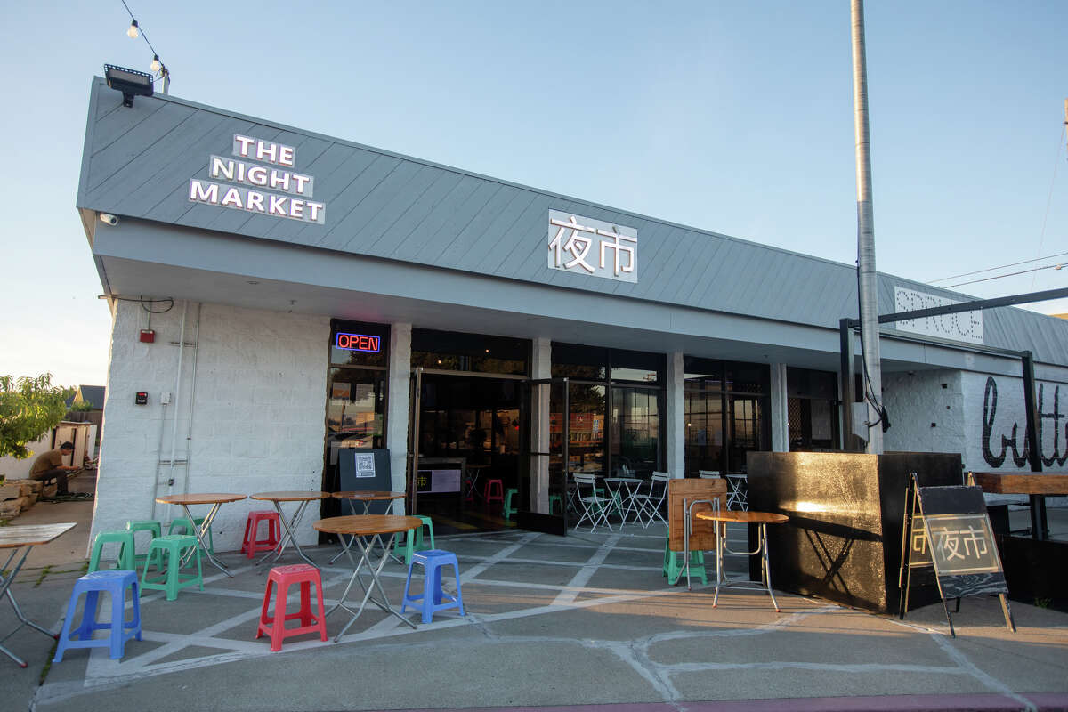 The exterior of the Night Market in South San Francisco, Calif., on Nov. 10, 2022.