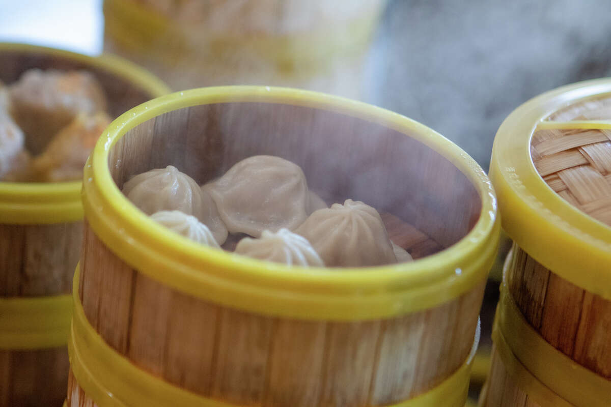 Some Shanghai Dumplings are steamed at The Night Market in South San Francisco, California on November 10, 2022.