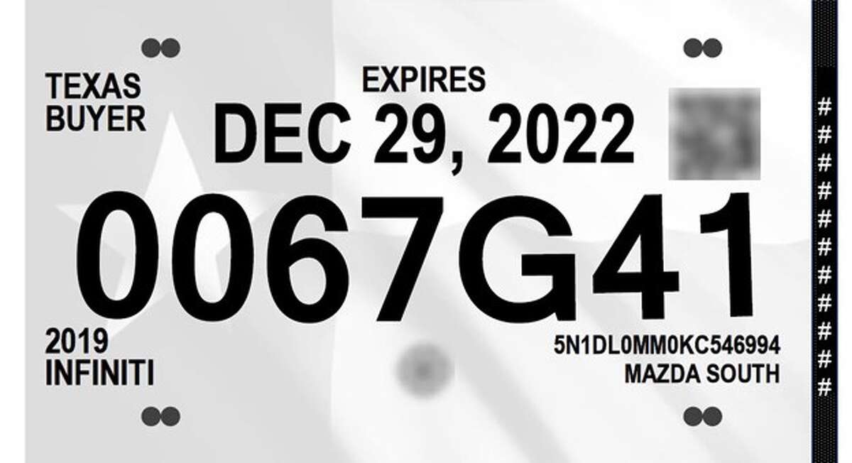 The redesigned Texas temporary tags will be more complex and secure than the existing design.