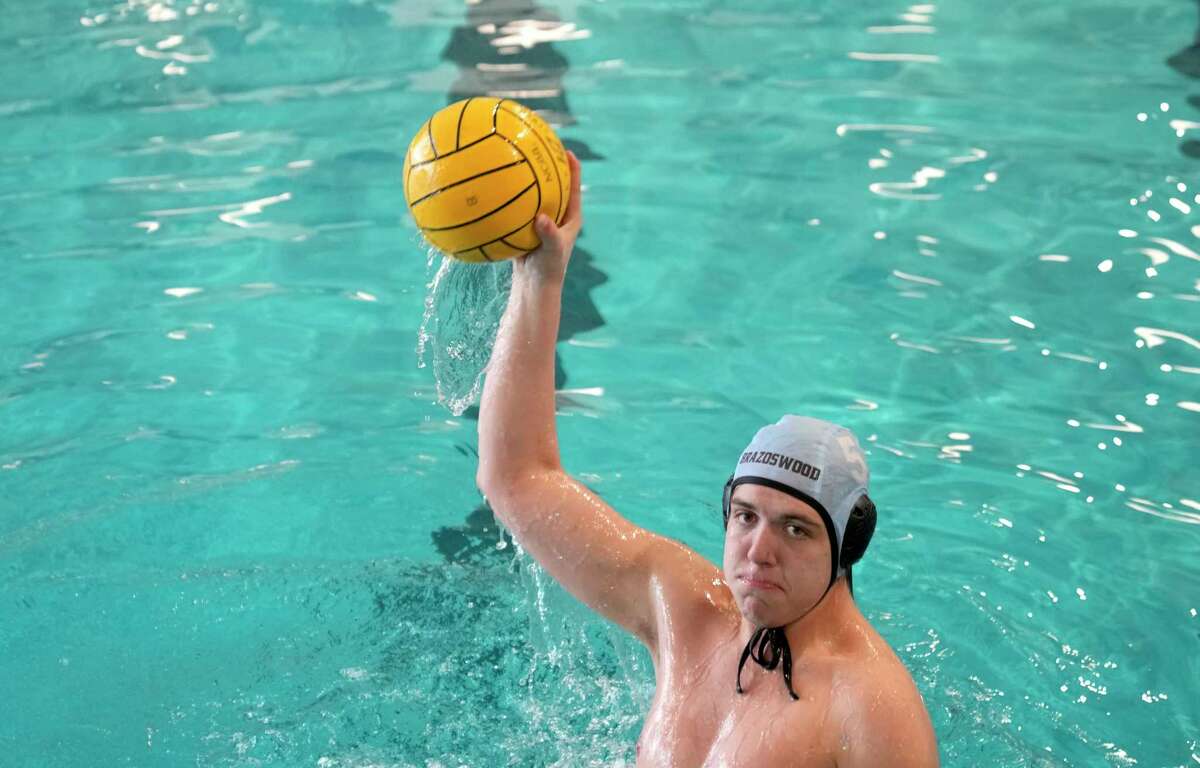 Anthony Sury, a senior at Brazoswood High School, the All-Greater Houston boys water polo player of the year is shown Thursday, Nov. 17, 2022, in Clute.
