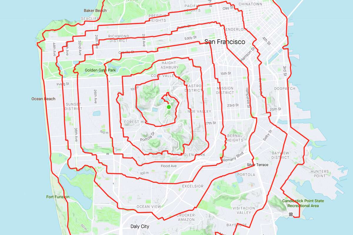Une illustration GPS en spirale de 100 milles par Jakoub Mosur