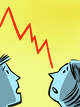 This artwork by Mark Weber refers to the volatile U.S. Stock Market.