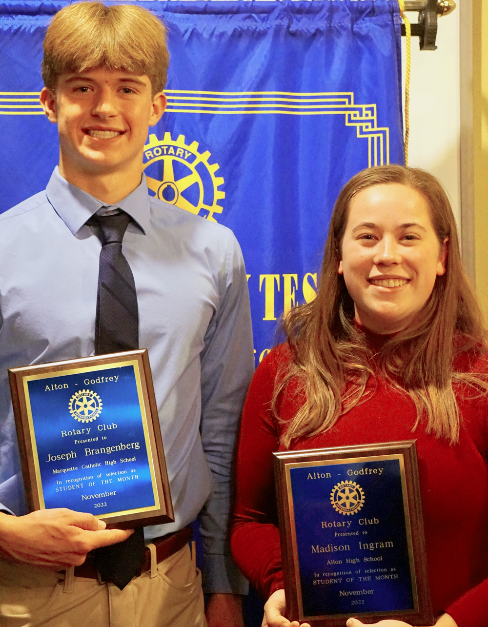 Ingram Brangenberg Named Rotary Students Of The Month