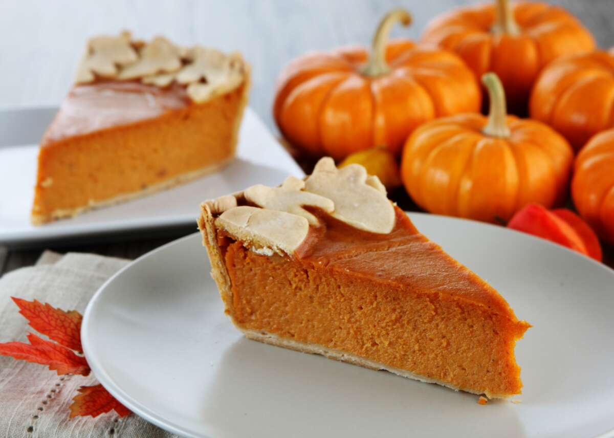 Pumpkin pie As your Thanksgiving feast comes to a close, there's nothing like finishing up your evening with a decaf cup of coffee and a slice of pumpkin pie. This vegan pumpkin pie keeps things simple, swapping out the usual can of milk with a can of coconut cream, mixed with all the familiar spicy seasonings, and baked in a vegan pie crust. You can even top your slices with massive dollops of vegan whipped cream—is there any other way to eat a piece of pie on Thanksgiving? This story originally appeared on Thistle and was produced and distributed in partnership with Stacker Studio.