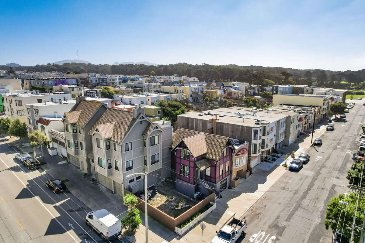 An aerial view shows 806 47th Ave.  in Outer Richmond near Ocean Beach.