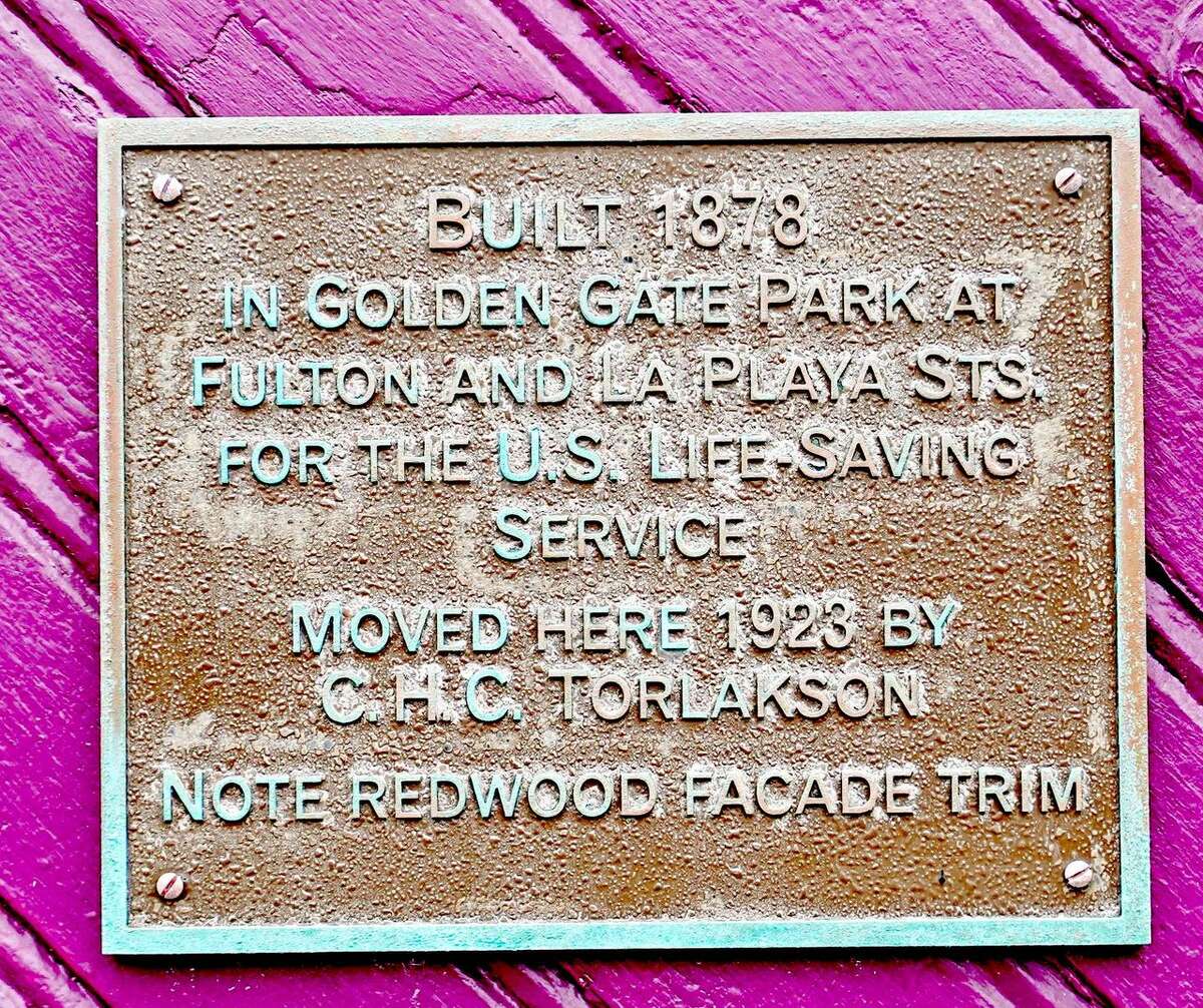 A plaque on the side of the house at 806 47th Ave.  commemorates its historical importance in San Francisco. 