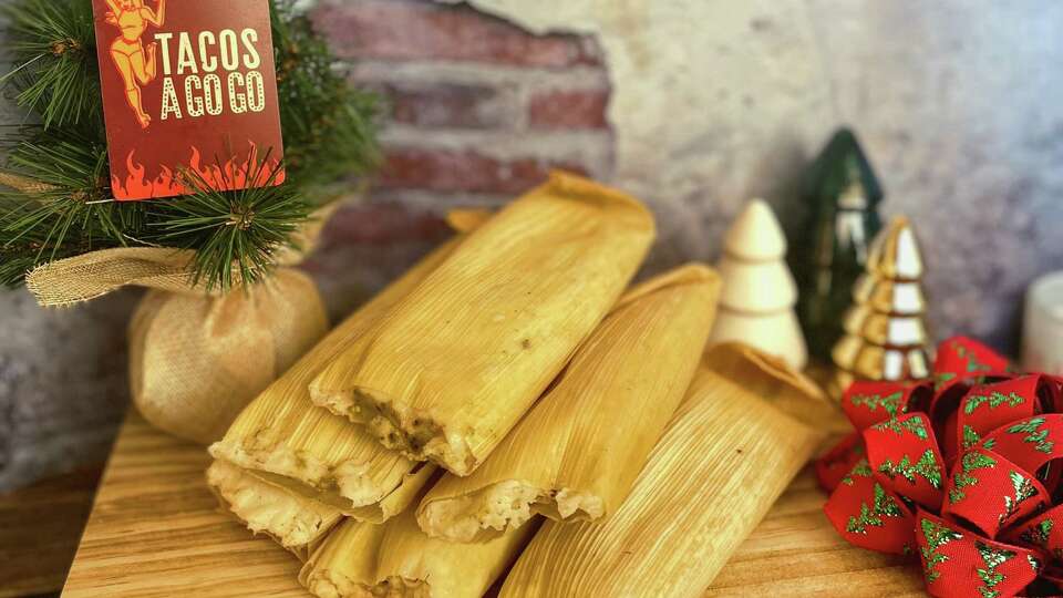 Tacos A Go Go is offering spicy pork tamales and vegan tamales throughout the holidays, available at five locations.