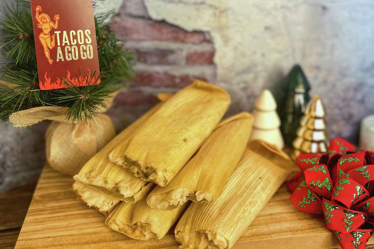 Tacos A Go Go is offering spicy pork tamales and vegan tamales throughout the holidays, available at five locations.