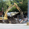 Demolition of the former Kmart property in Milford, Conn. Sept. 29, 2022.