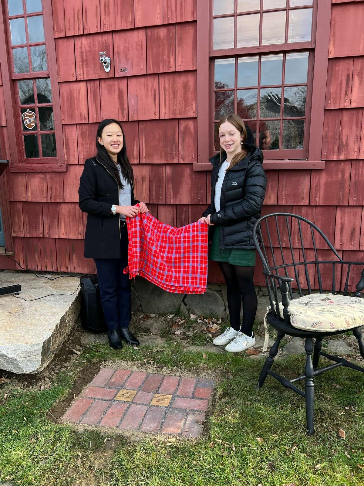Ridgefield eighth graders' research into the stories of two former enslaved residents culminated with a Witness Stones installation ceremony at the Ridgefield Historical Society on Nov. 15.
