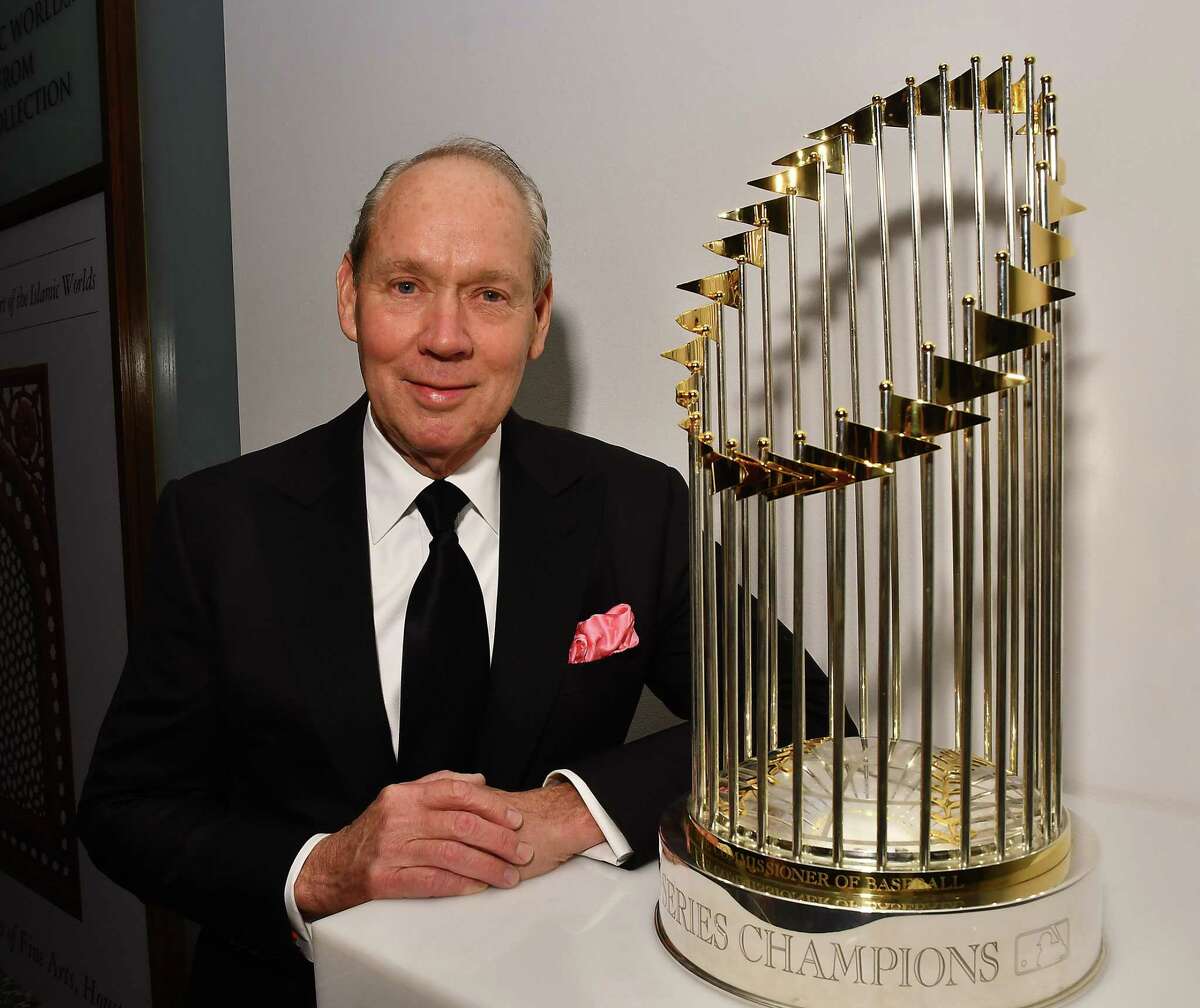 With his team's championship count up to two, Astros owner Jim Crane clearly likes having the Commissioner’s Trophy around. 