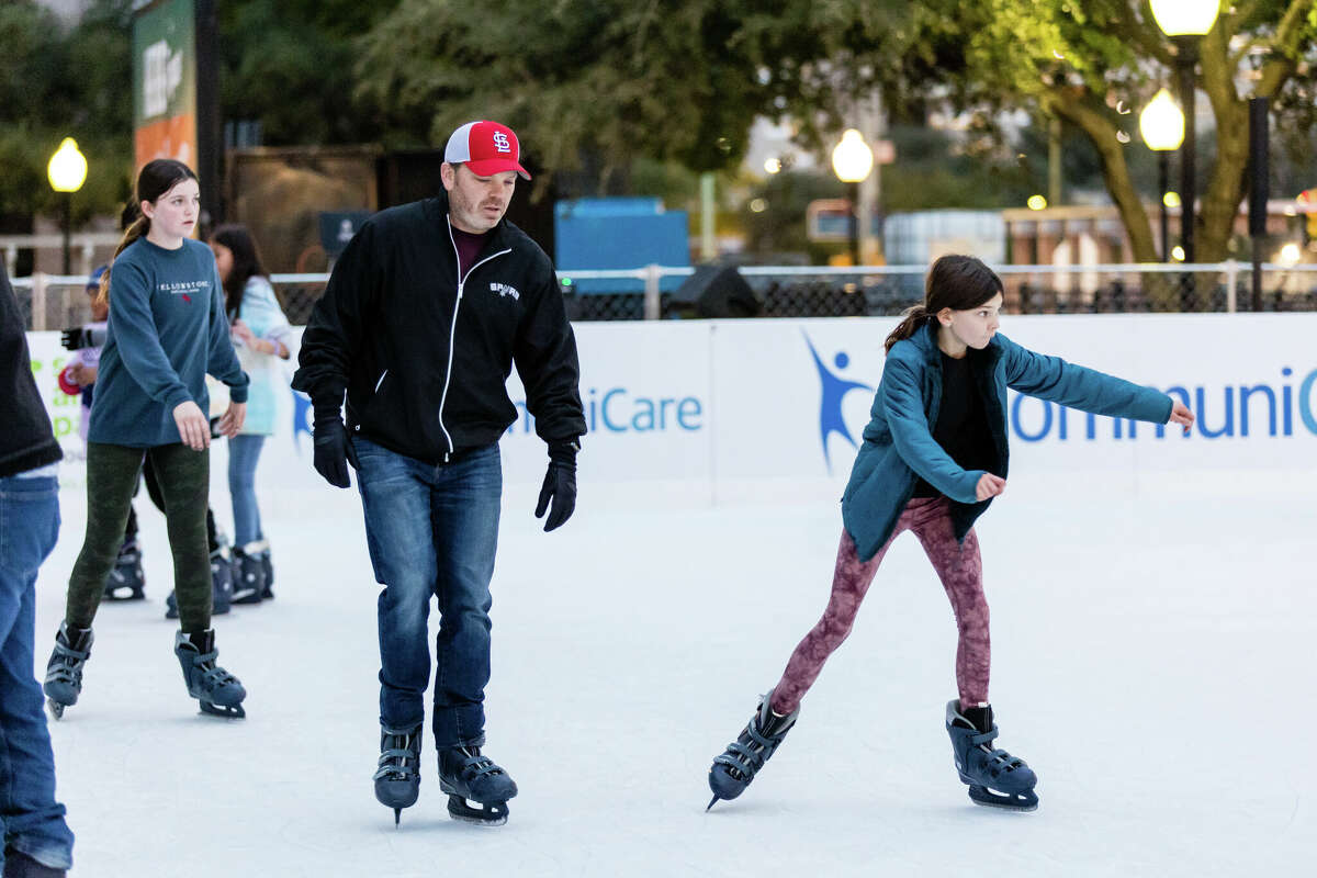 The Rotary Ice Rink at Travis Park in downtown San Antonio is now open