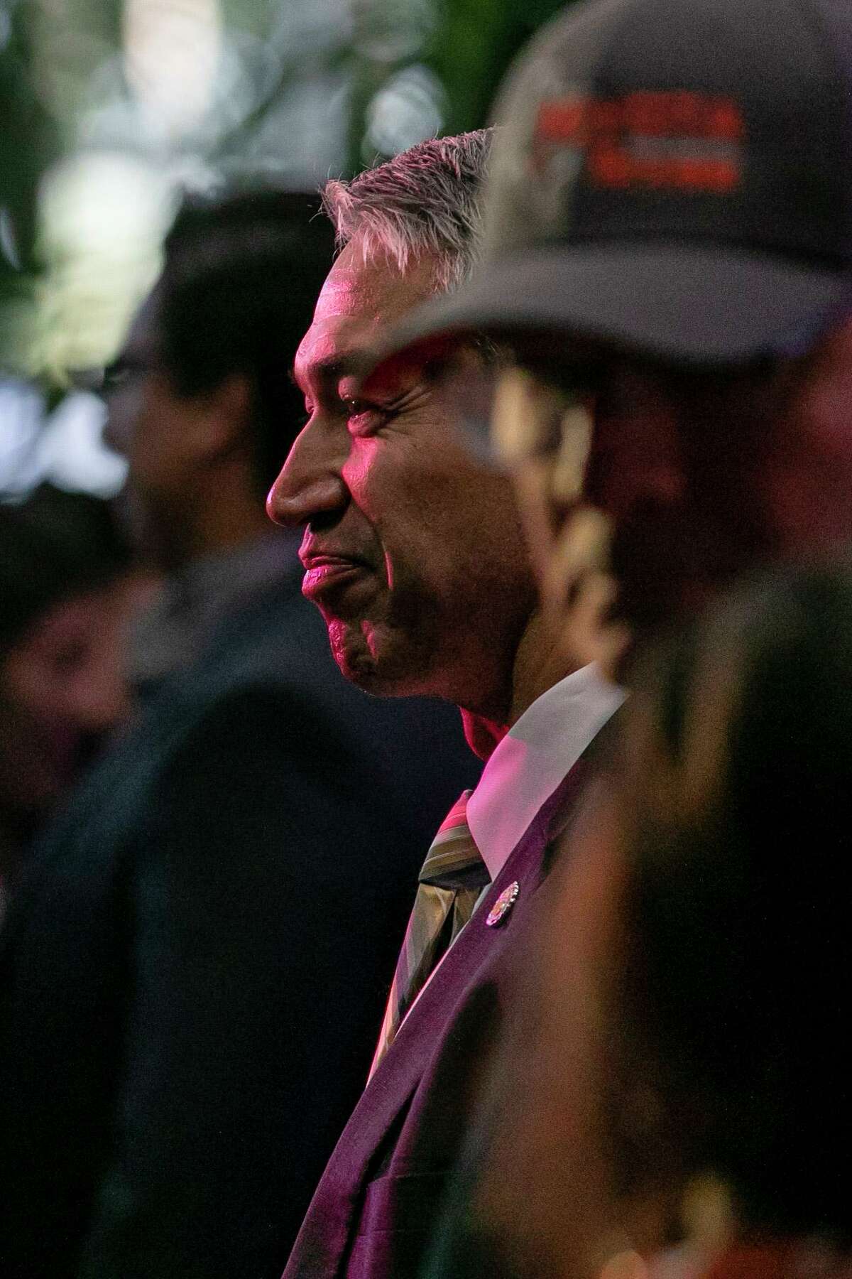 San Antonio Mayor Ron Nirenberg is seen during the Toyota’s line-off ceremony of their latest vehicle, the Sequoia, at Toyota Motor Manufacturing Texas in San Antonio in TX, on Sept. 21, 2022.