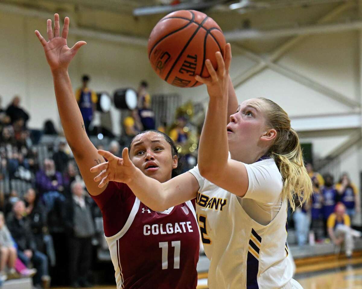 UAlbany sophomore Freja Werth leads the team in rebounds.