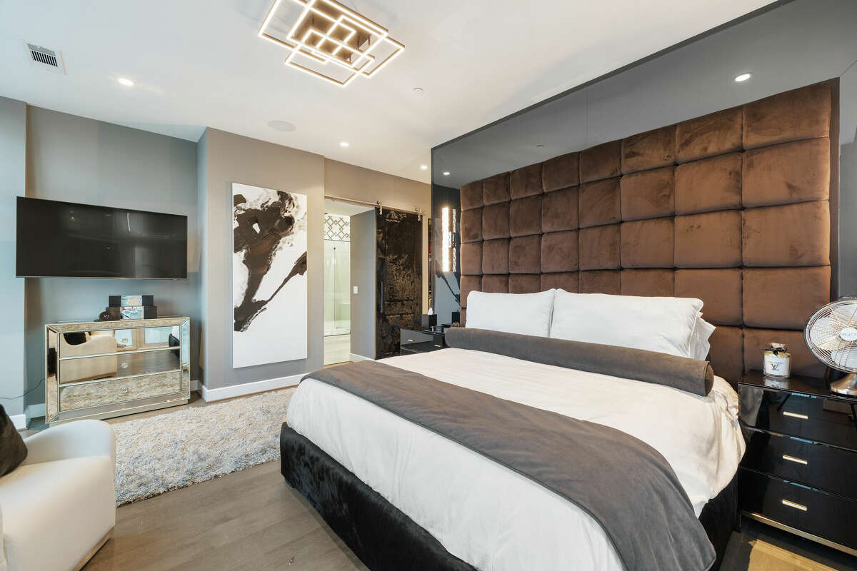The primary bedroom.