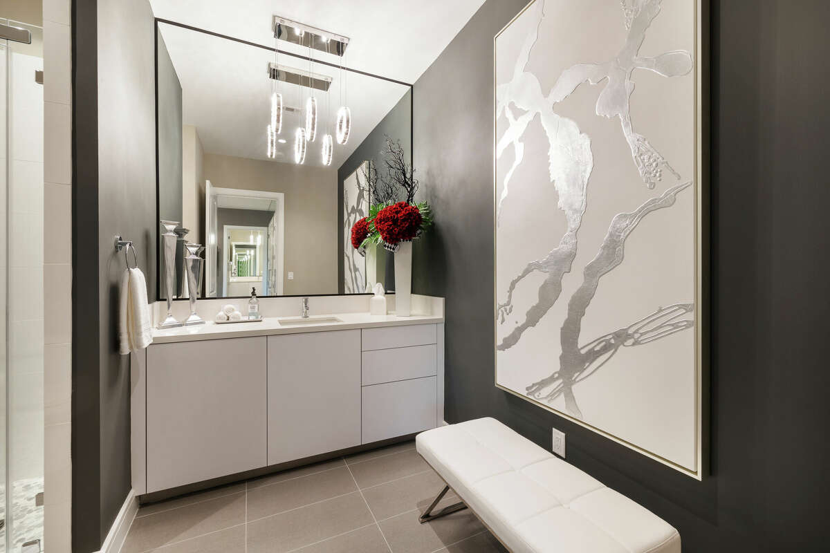One of the three full bathrooms.