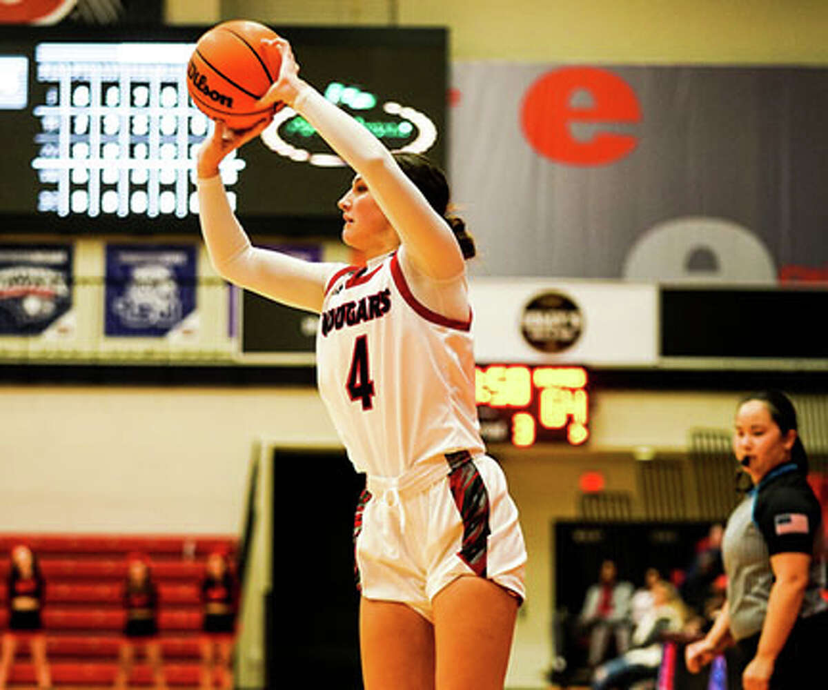 SIUE's Macy Silvey, a freshman from Edwardsville High, led the Cougars with 11 points in Saturday's loss to Memphis at First Community Arena in Edwardsville.