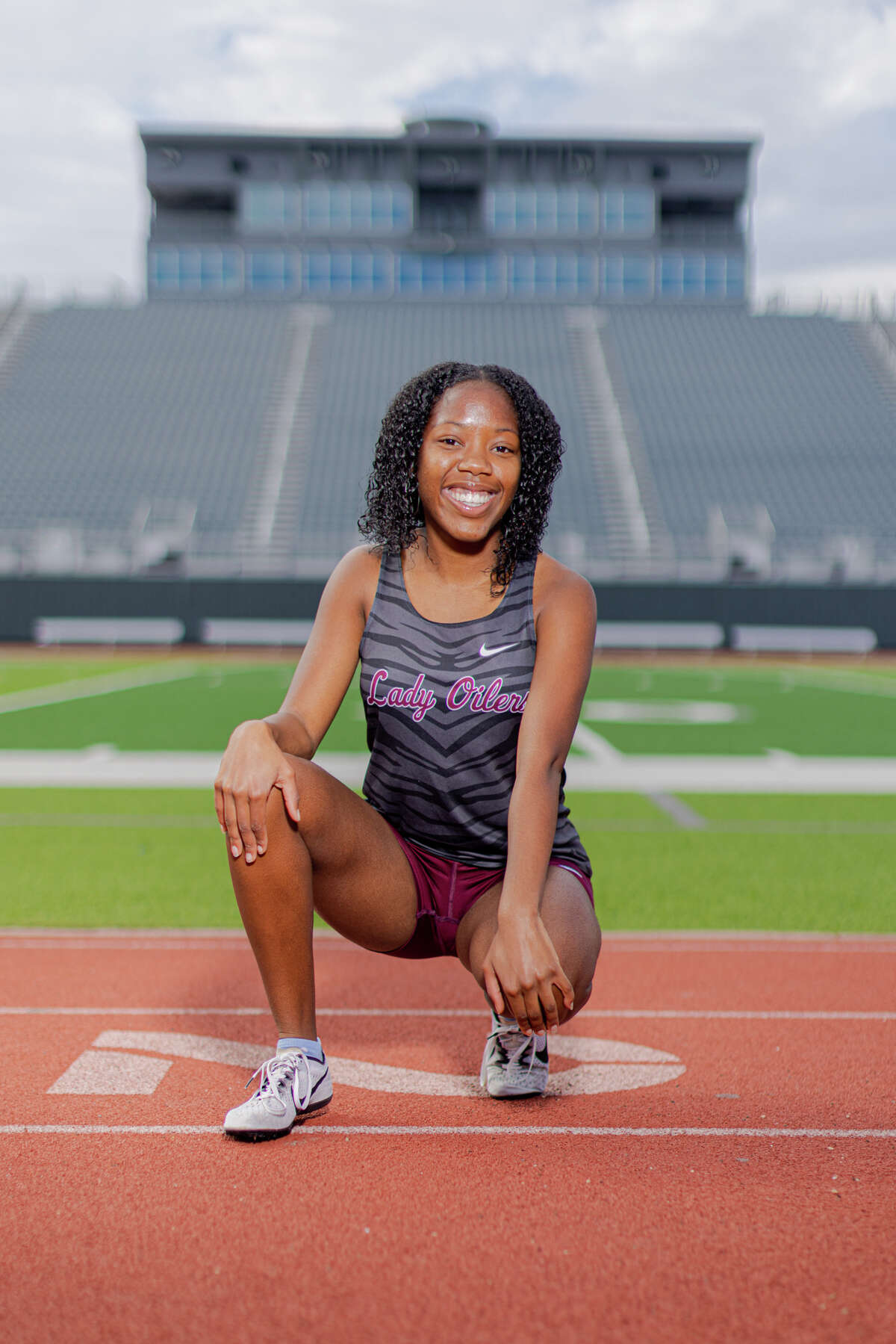 Maddie Peters pose for a portrait during the All-Greater Houston girls cross country runner of the year photoshoot at the Pearland HS, Sunday, November 20, 2022, in Pearland.