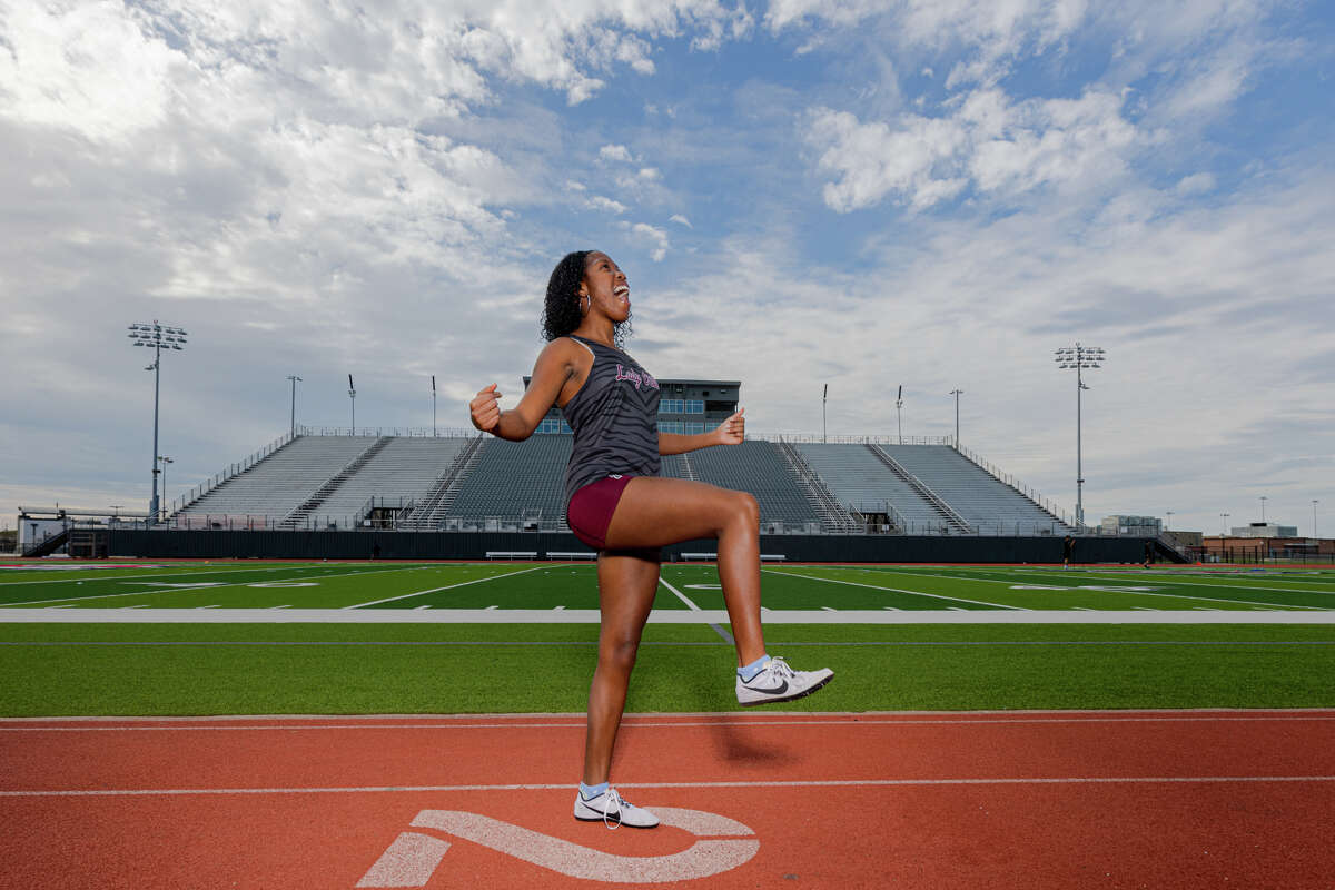Maddie Peters pose for a portrait during the All-Greater Houston girls cross country runner of the year photoshoot at the Pearland HS, Sunday, November 20, 2022, in Pearland.