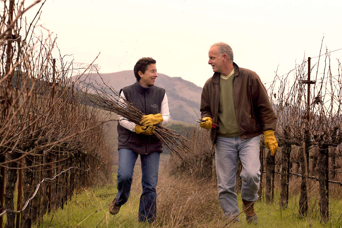Susan and Jonathan Pey from Vignobles Pey-Marin in 2004.
