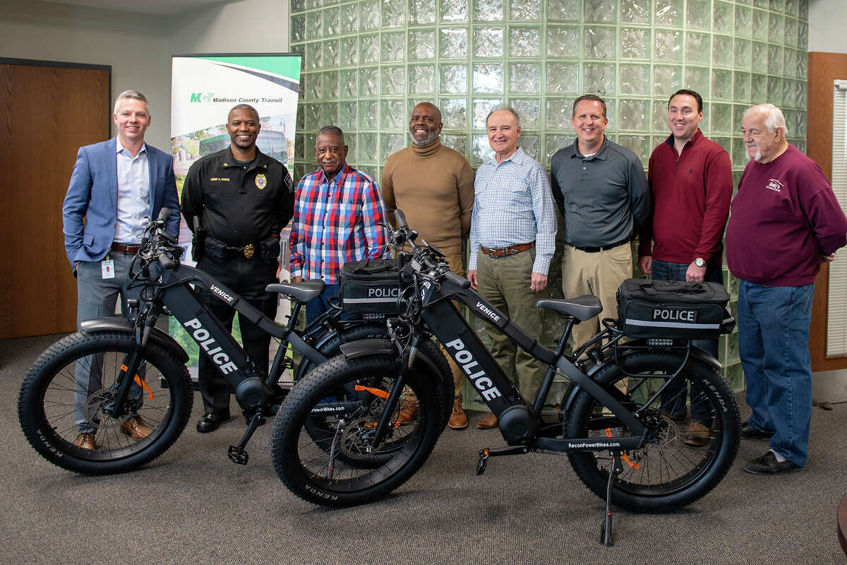 From left are MCT Managing Director SJ Morrison; City of Venice Police Chief Antonio White; Mayor of Venice Tyrone Echols; City of Venice Alderman Phillip White; MCT Board Chairman Ron Jedda; MCT Board Member Al Adomite; MCT Board Vice ChairmanChris Guy; and MCT Board Member Andy Economy.