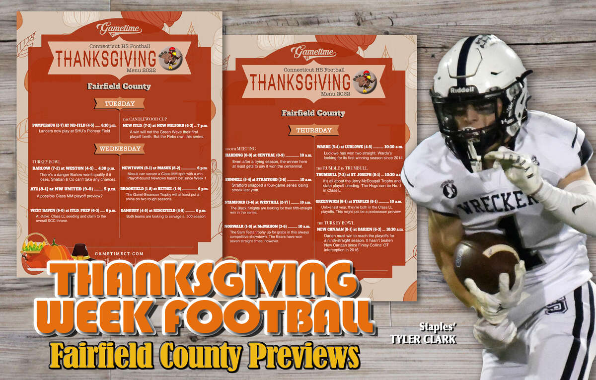 Football capsules for Thanksgiving football games in Fairfield County 2022