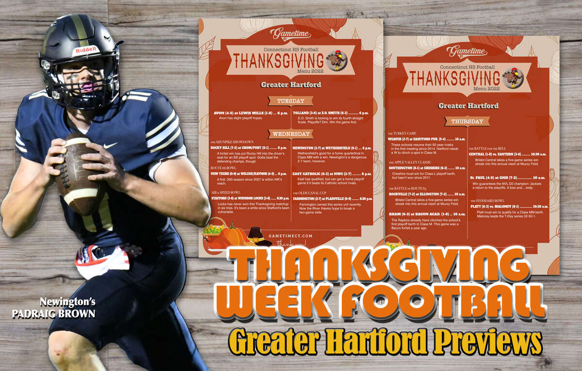 Football capsules for Thanksgiving football games in Greater Hartford 2022