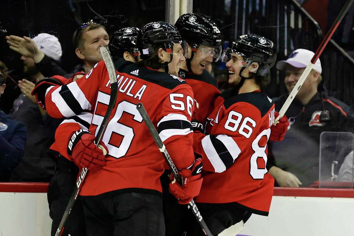 After scoring his third goal of the game against the Edmonton