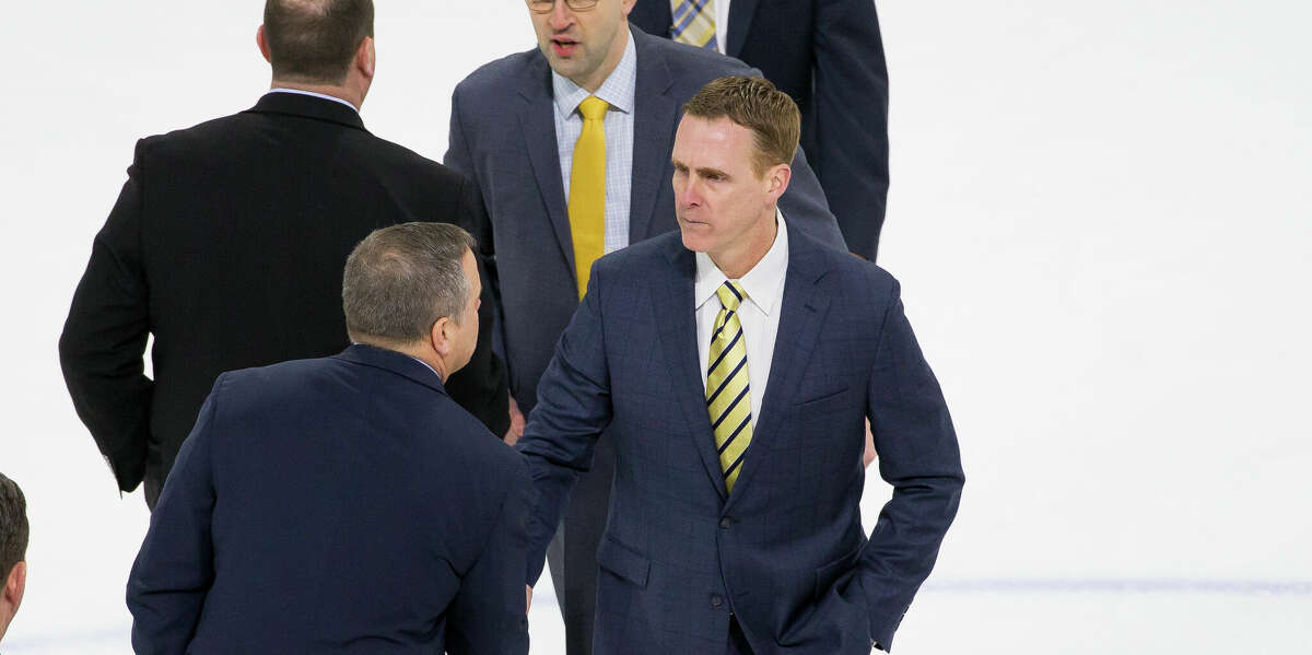 Quinnipiac coach Rand Pecknold, seen at Boston University on January 19, 2019, has his team ranked fourth in the country this season.
