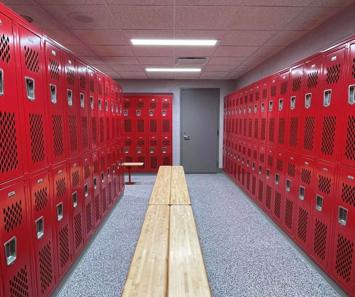 The new locker rooms at Benzie Central High School are nearly complete. 