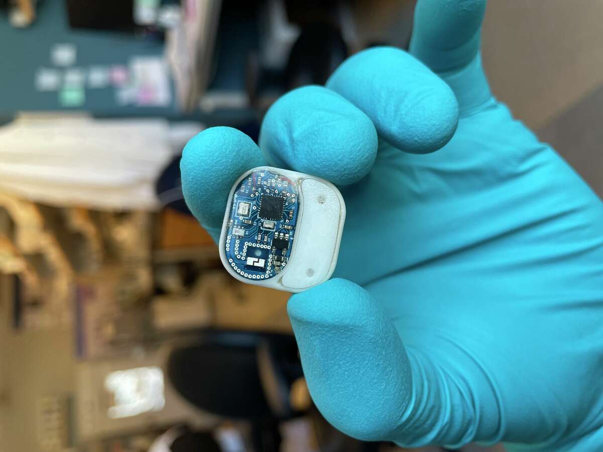 Pictured is the remotely controlled drug delivery implant being developed at the Houston Methodist Research Institute. The device is going to be tested on the International Space Station.