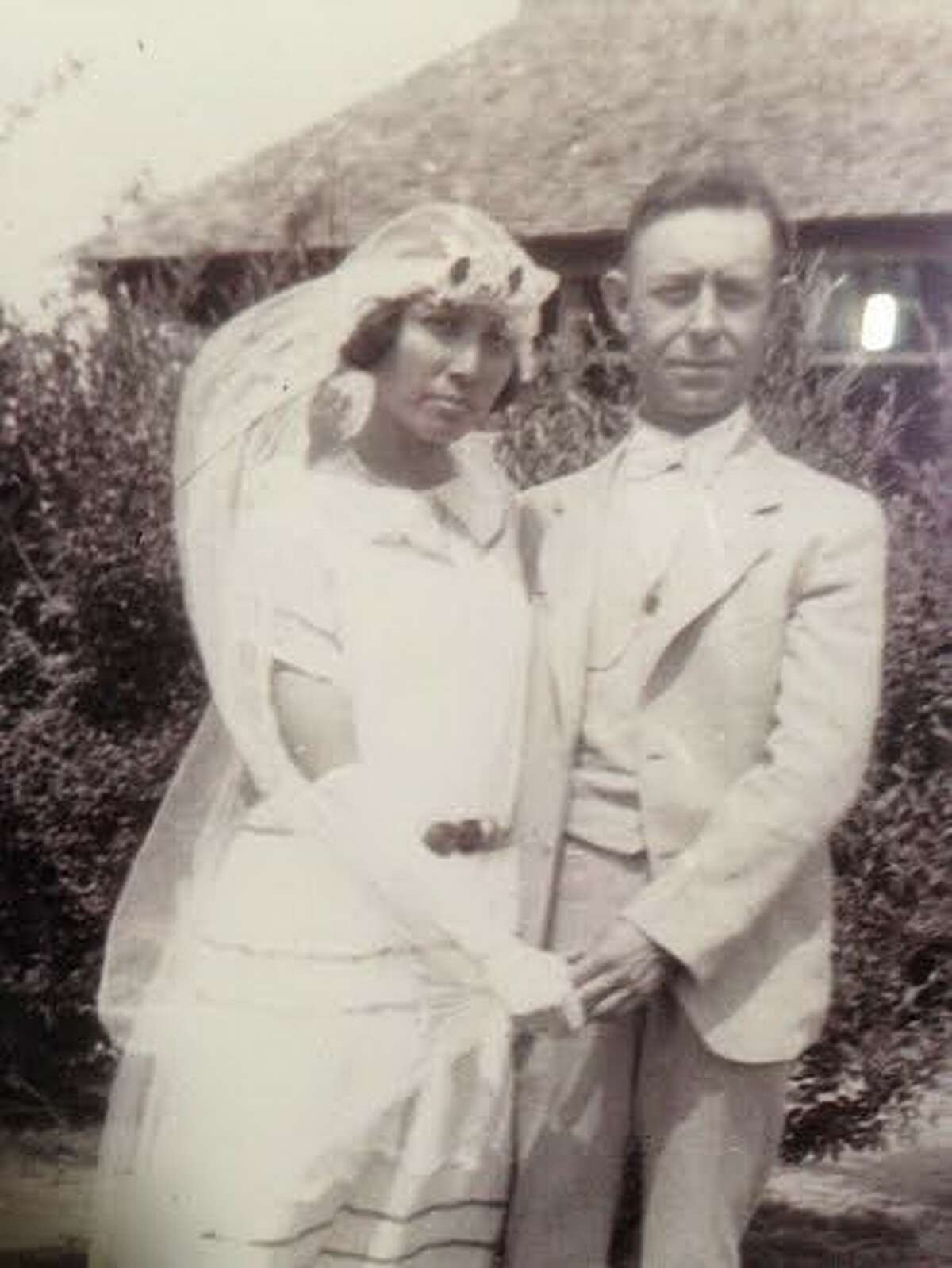 Lola Perot and her husband, John Donnelly, on their wedding day in 1925.