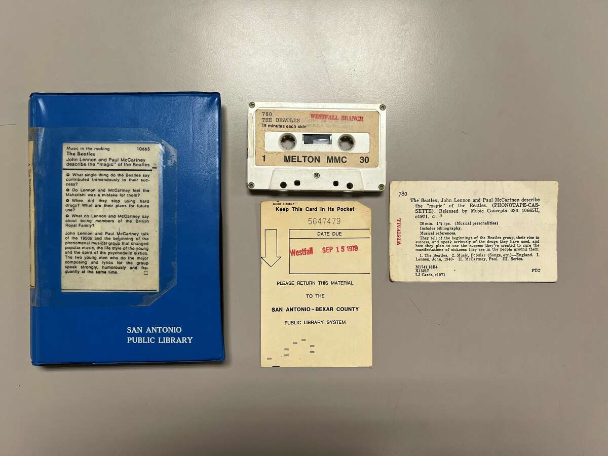 A vintage recording of Beatles John Lennon and Paul McCartney on cassette turned up in the dropbox of the Westfall Library branch overnight recently.