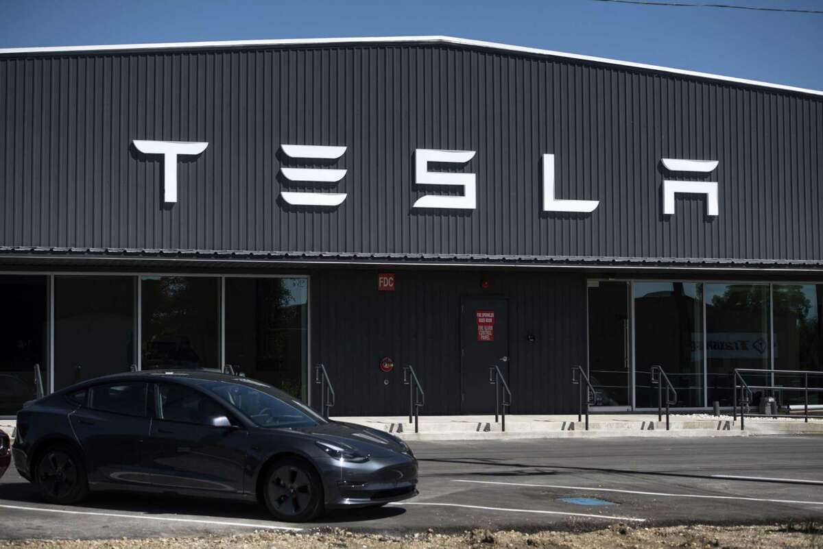 The Tesla South Austin showroom in Austin, Texas, on Oct. 16, 2021.