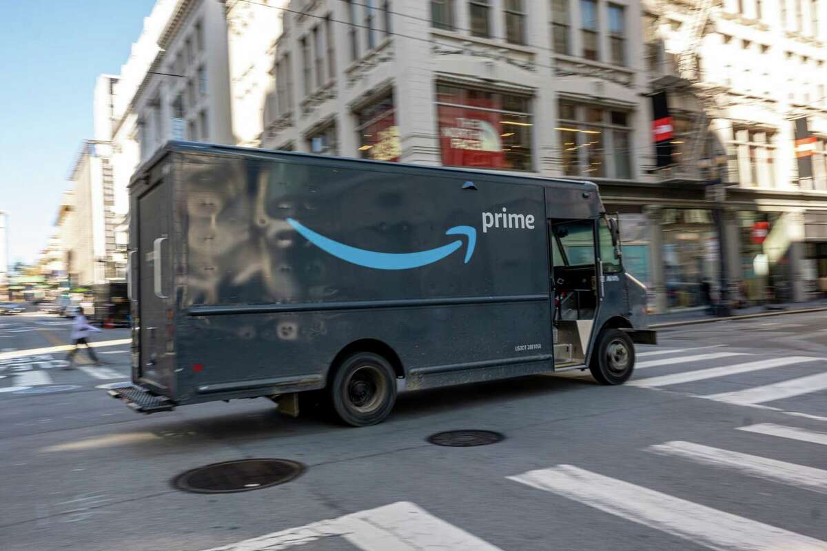 An Amazon delivery truck in San Francisco.