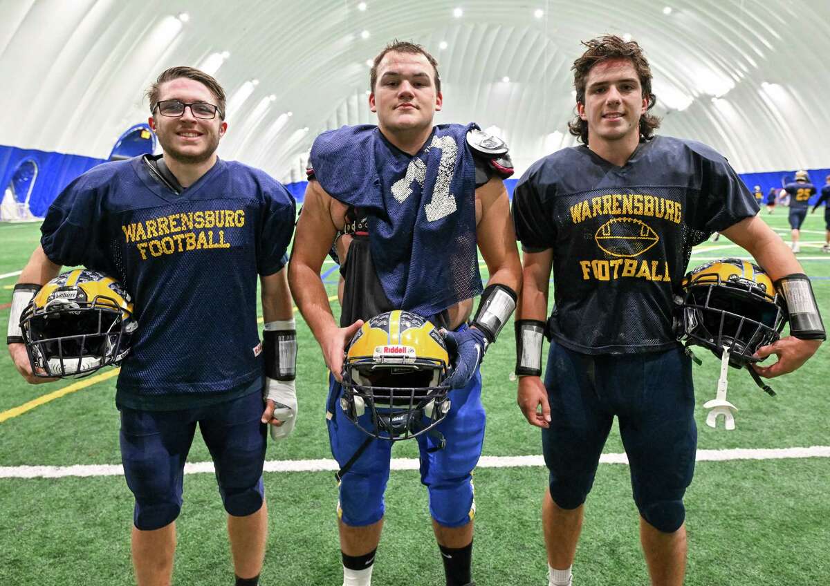 Lake George/Warrensburg/North Warren running backs Landon Olden, Brody McCabe and Tristen Hitchcock have combined for 4,014 yards and 60 touchdowns this season.