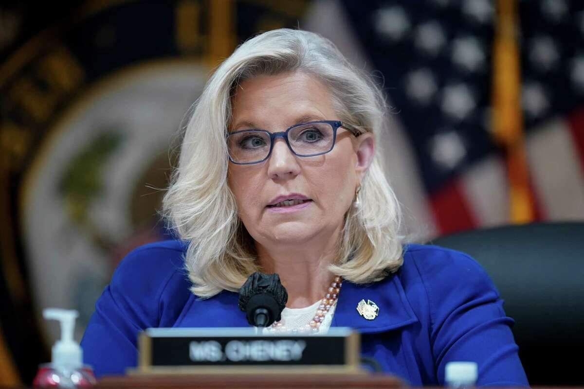 Rep. Liz Cheney (R-Wyo.) makes comments during a hearing of the House select committee investigating the Jan. 6, 2021, attack on the U.S. Capitol on Oct. 13, 2022.