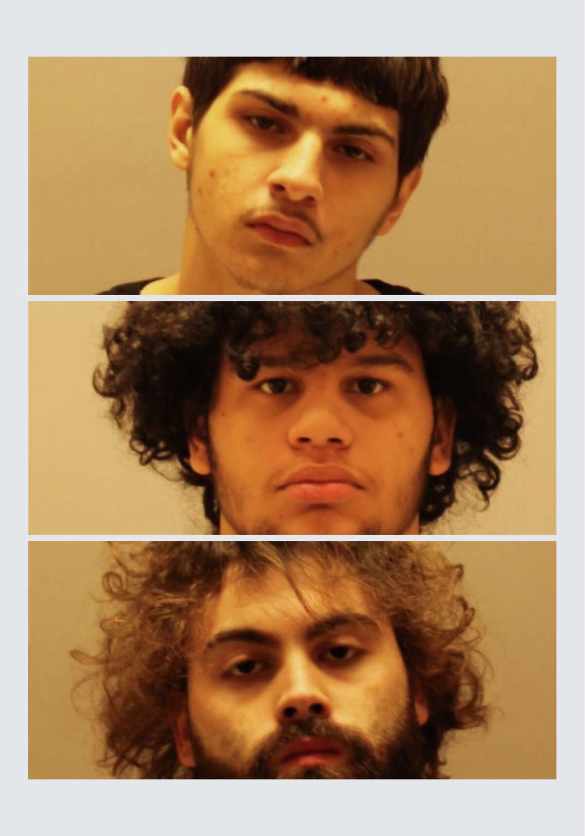 Robert Barbera, Jeremy Gonzalez-Torres, and Miguel Angel Acevdo Jr. were arrested after allegedly crashing a stolen car in Meriden Monday, according to police.