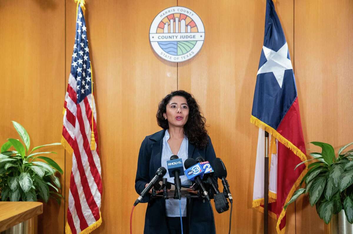 County Judge Lina Hidalgo speaks on her top policy priorities for the start of her second term on Thursday November 17, 2022