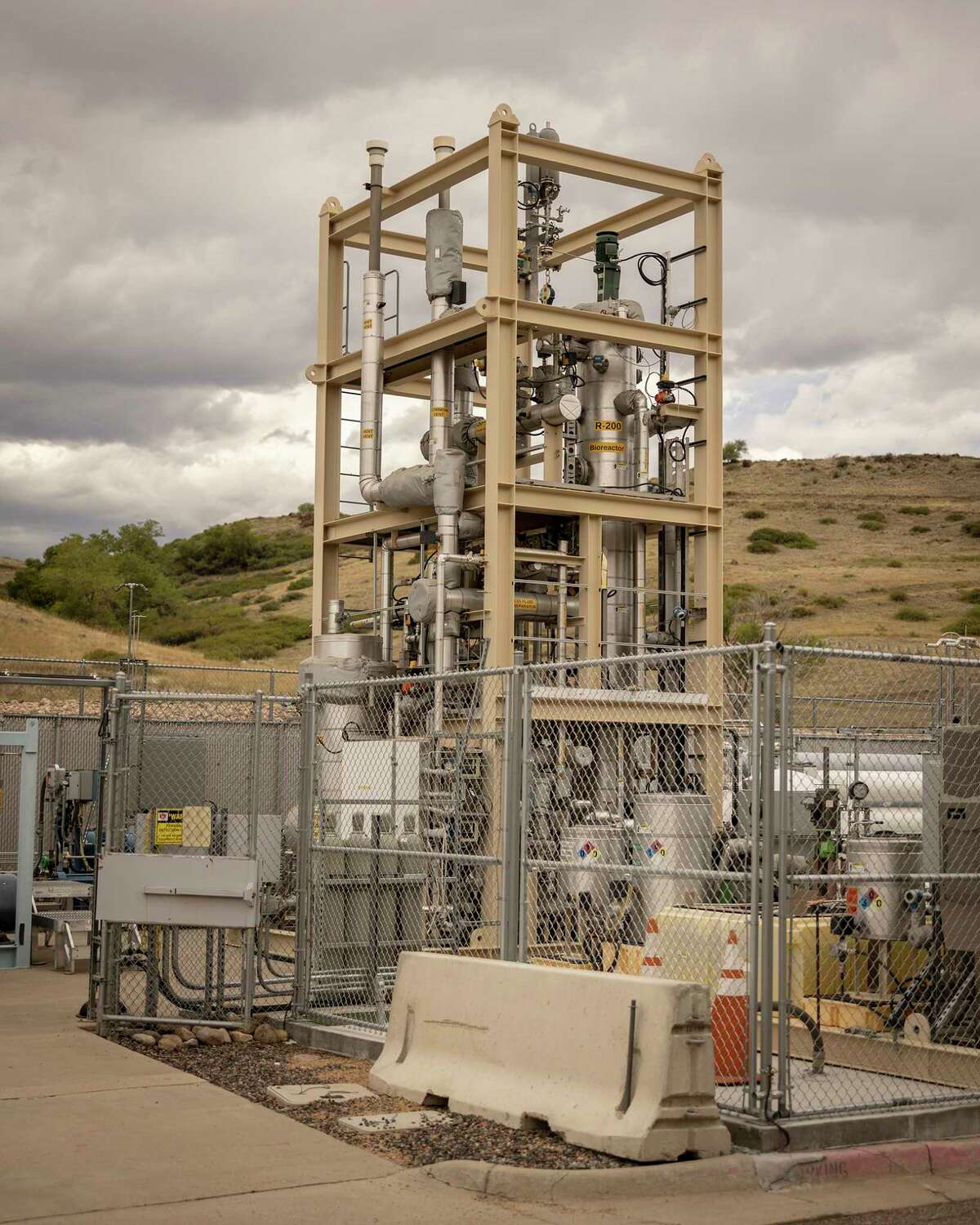 A hydrogen storage facility is seen at the National Renewable Energy Laboratory.