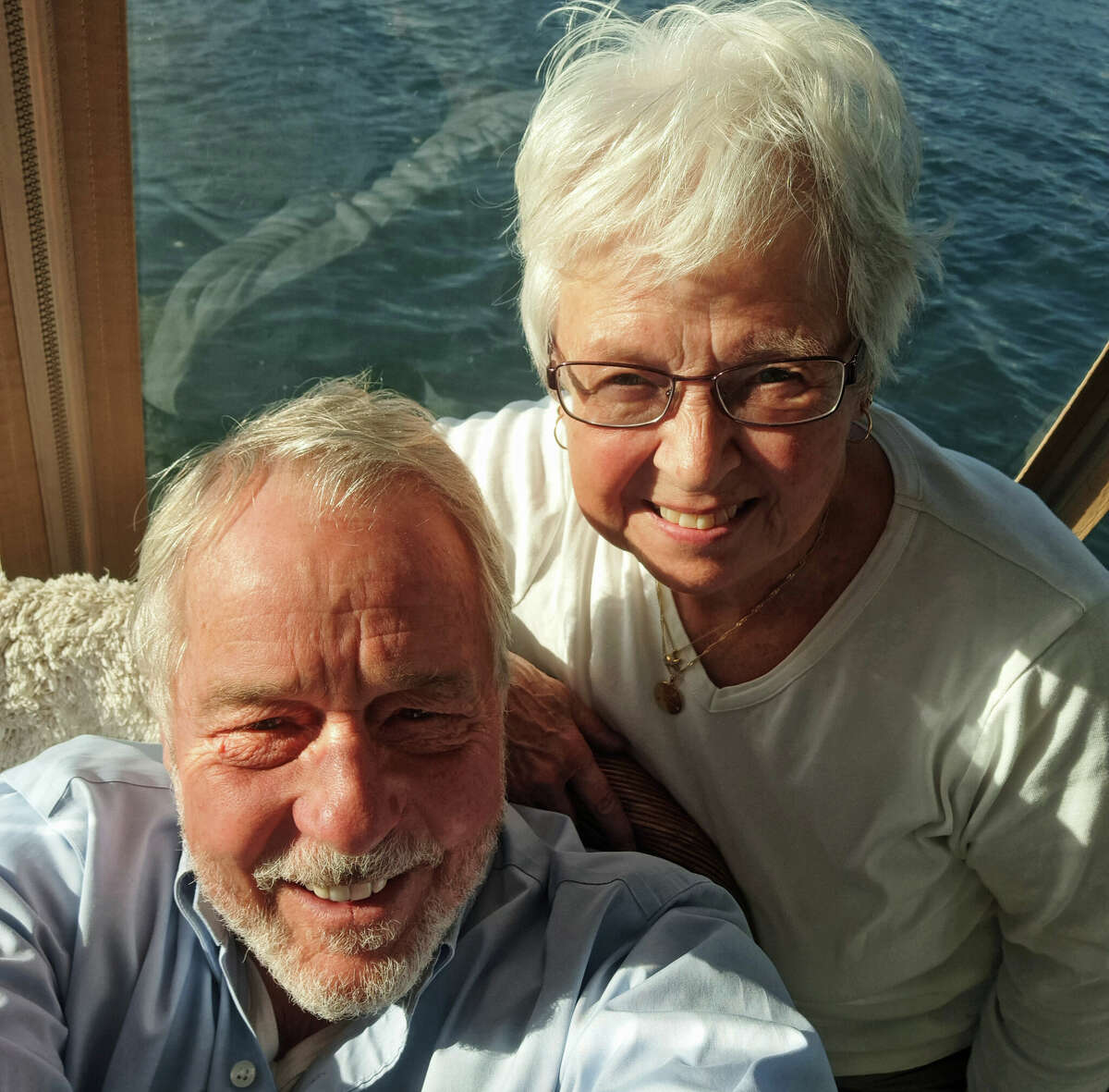 Judy and Sam Haigh live on their boat, The General, in Norwalk, Conn.