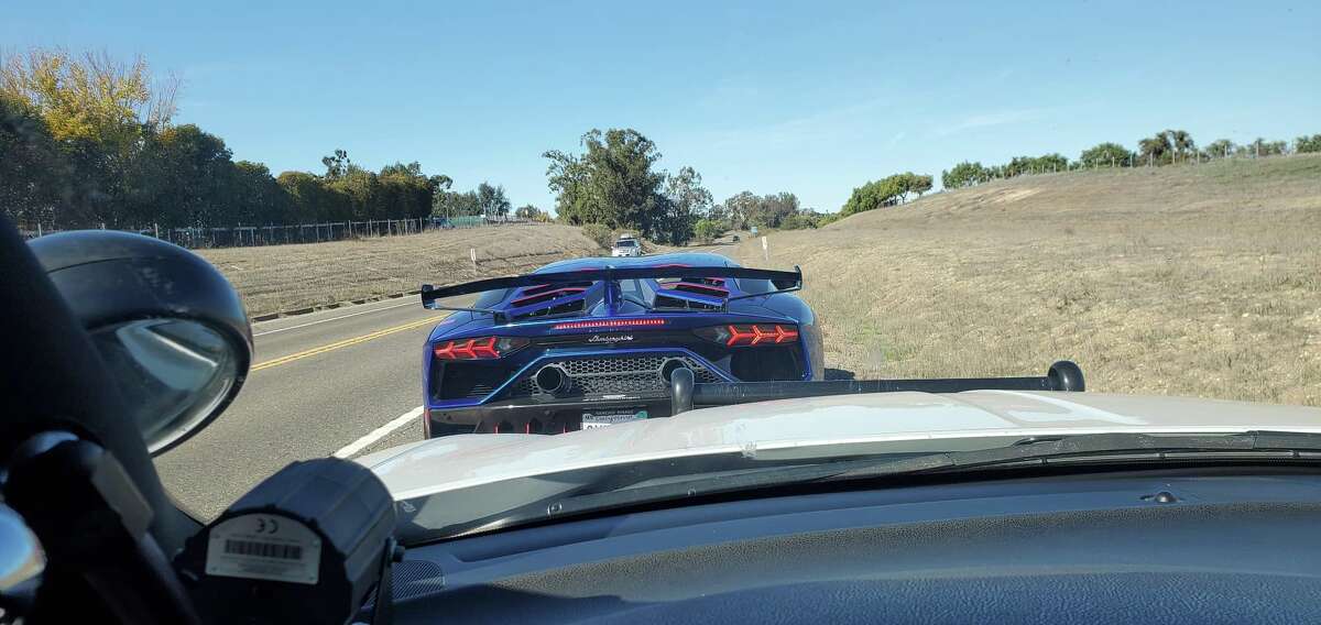 A California Highway Patrol officer pulled over a Lamborghini driver going more than 150 mph on Nov. 20, 2022, CHP said.