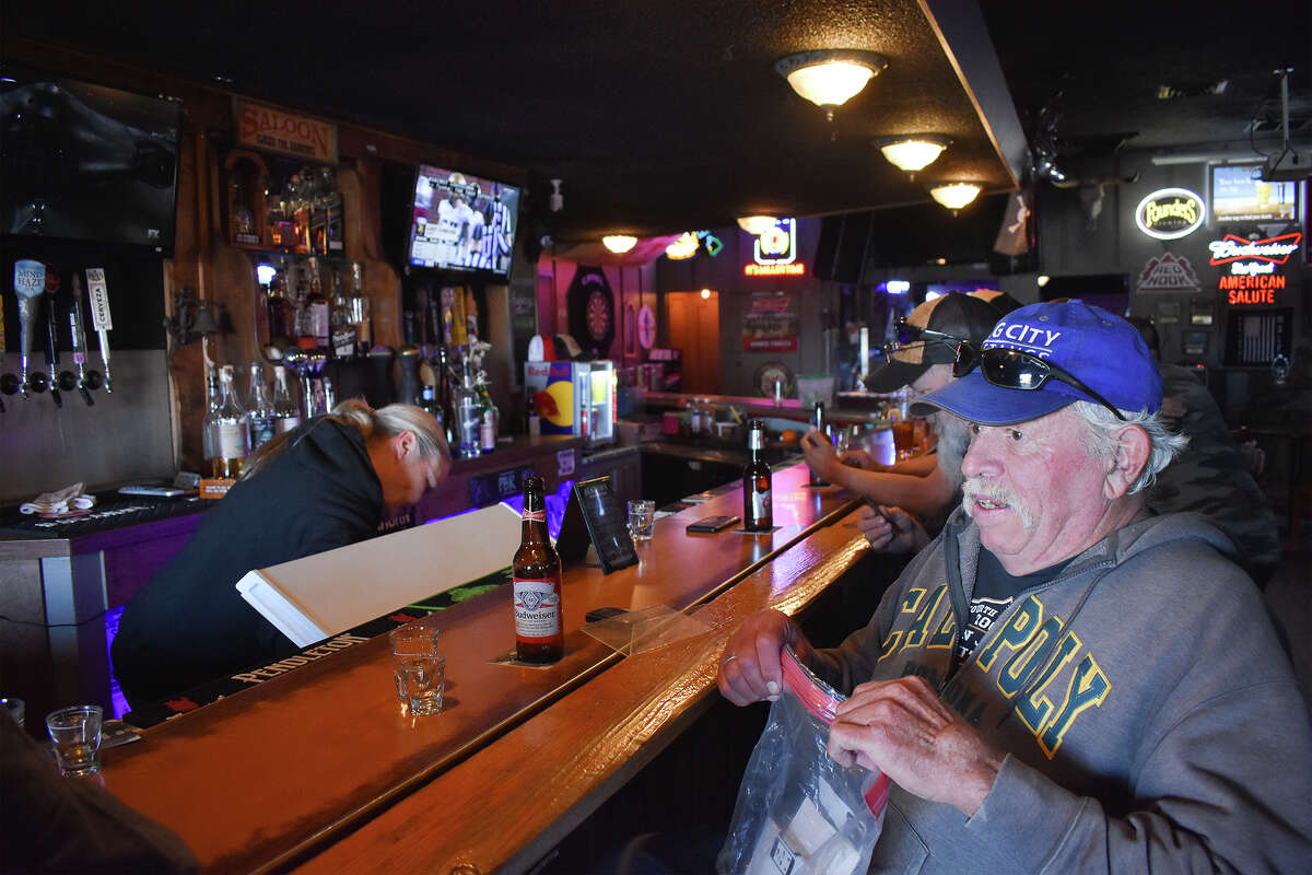 A patron tells stories of the Wild West inside the Elkhorn Bar, which has anchored the downtown of San Miguel, Calif., for almost 170 years. 