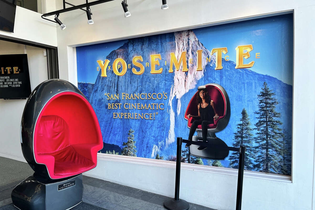 A look   wrong  GamedayVR, a Ghirardelli Square store  that hosts "Experience Yosemite," a virtual circuit  of Yosemite.