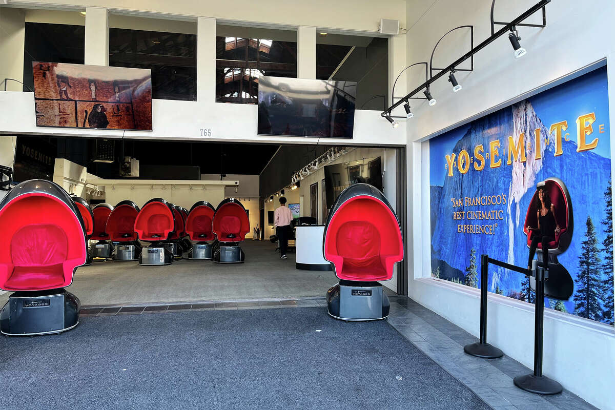 A look   wrong  GamedayVR, a Ghirardelli Square store  that hosts "Experience Yosemite," a virtual circuit  of Yosemite.