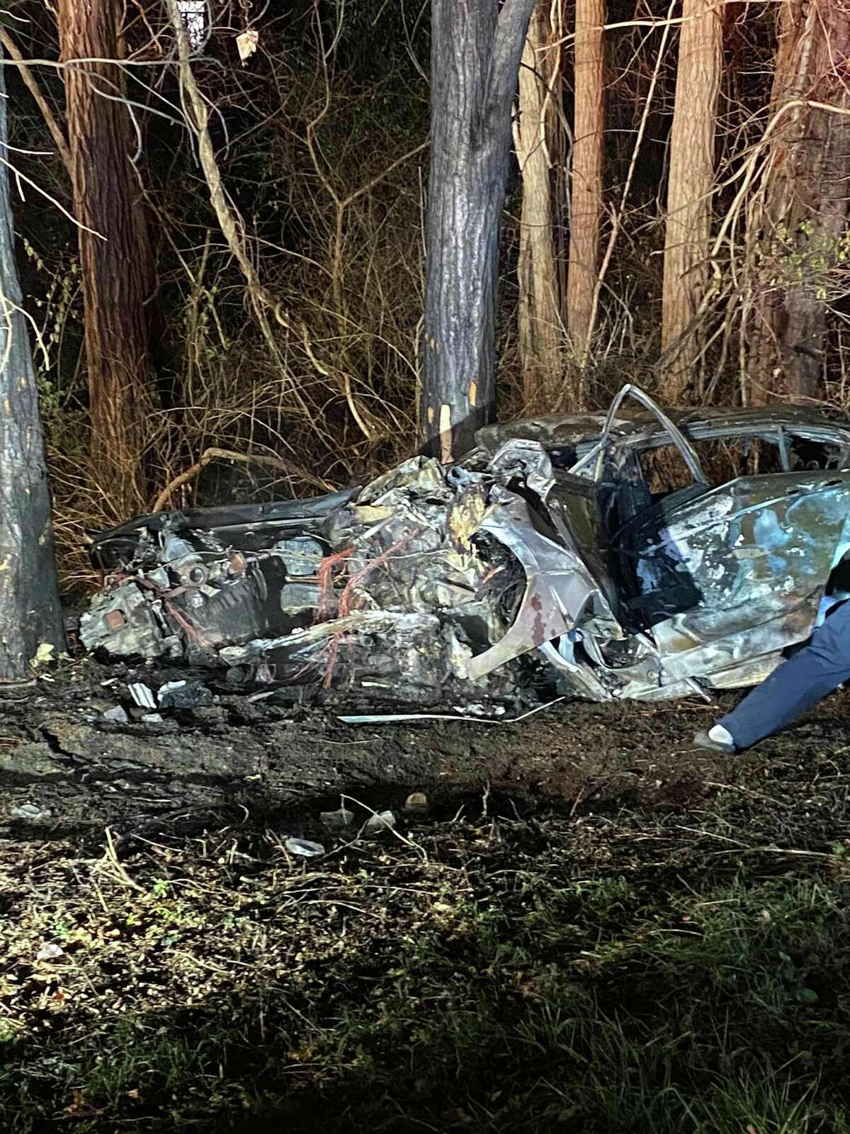 Nicholas Perri, a firefighter in White Plains, N.Y., was on his way home when he rescued a woman from a burning car on Route 7 in Brookfield, officials said.