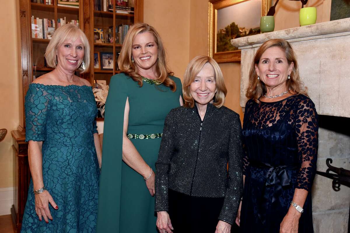 Greenwich Historical Society CEO Debra Mecky, left, and author Doris Kearns Goodwin, second from right, at the 90th anniversary celebrations with historical society co-chairs Catherine Tompkins, second from left, and Haley Elmlinger, right. 