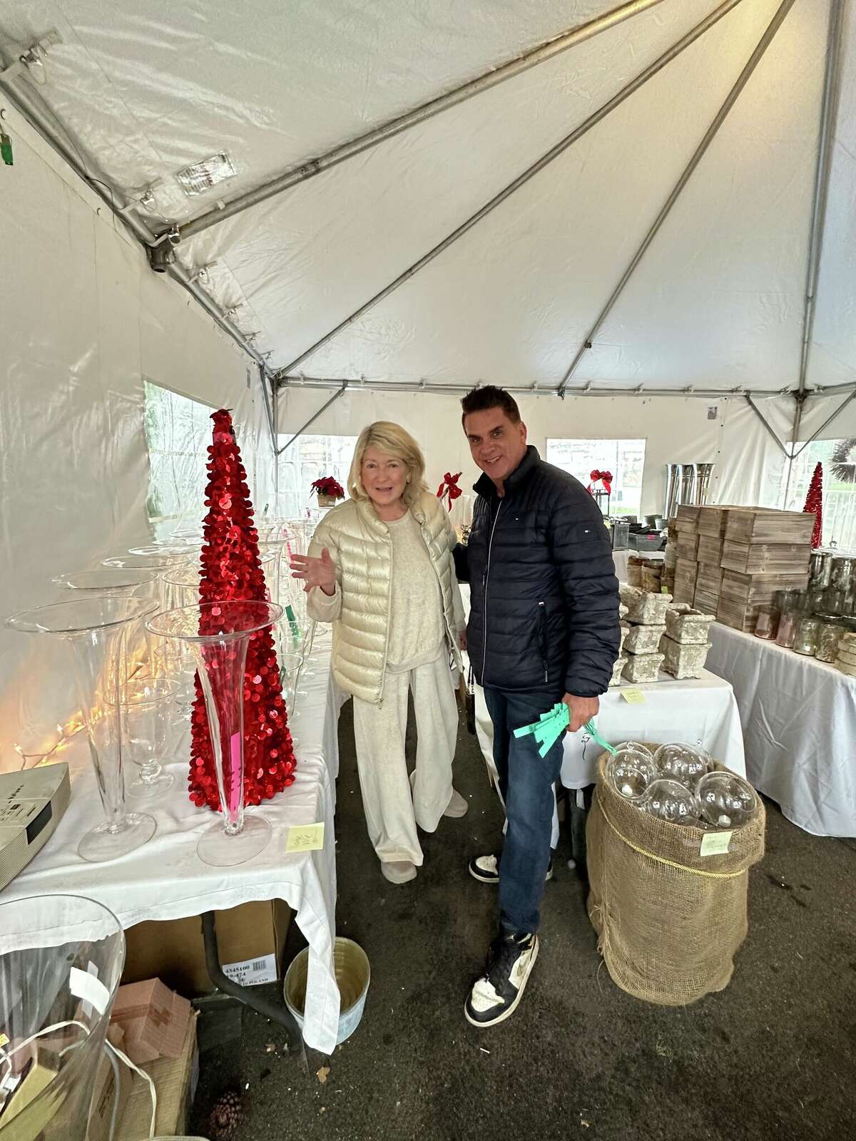 Martha Stewart stopped by Furniture on Consignment's Giant Tent Sale on Nov. 25, 2022. 